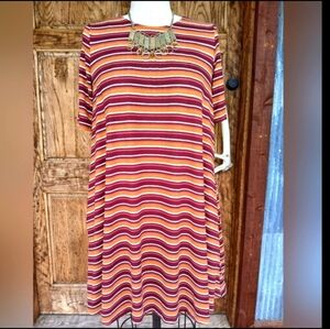 Agnes & Dora SWING TUNIC Oversized Dress Babydoll Top Shirt Blouse Stripes XS